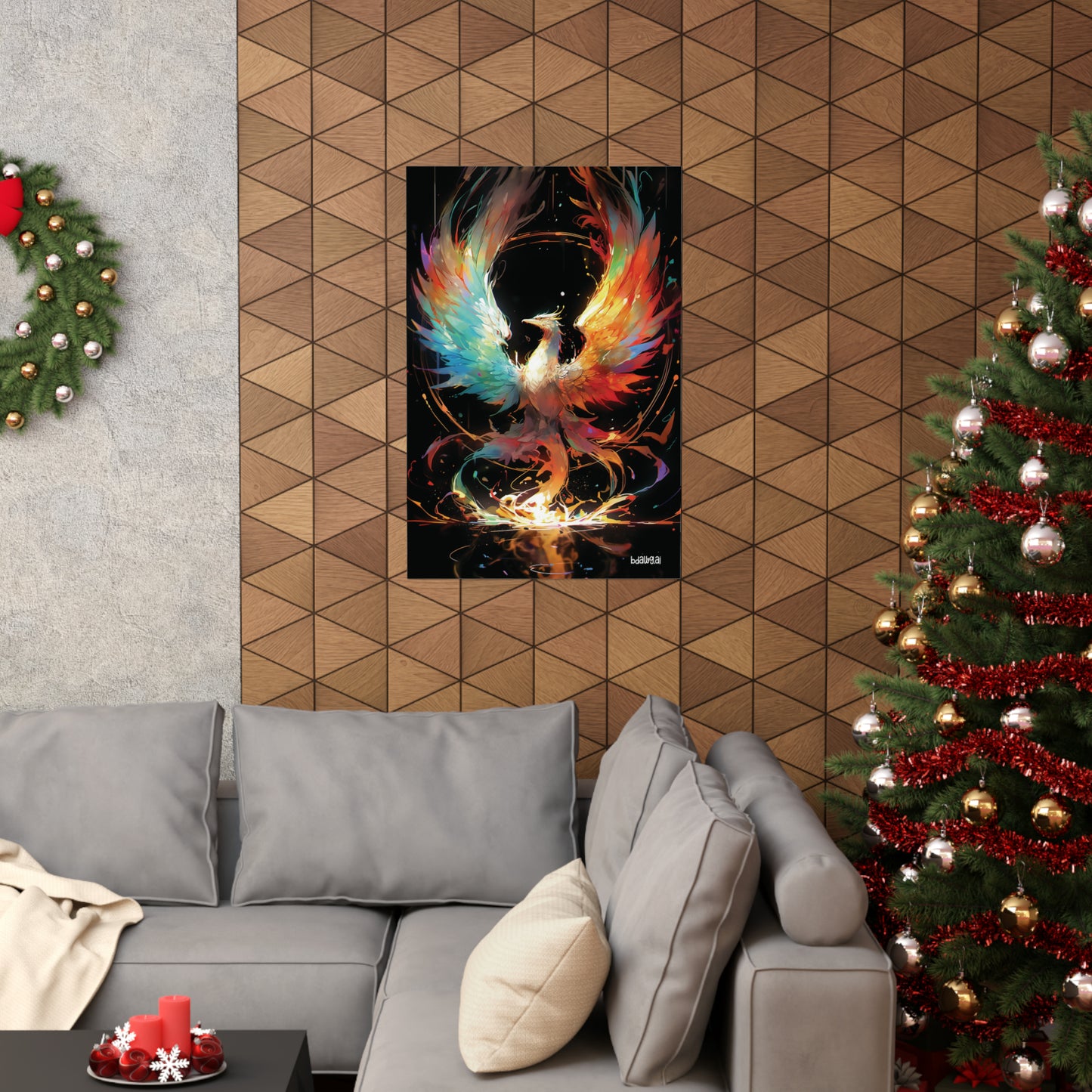 Fiery Phoenix Matte Vertical Poster (Style 4)