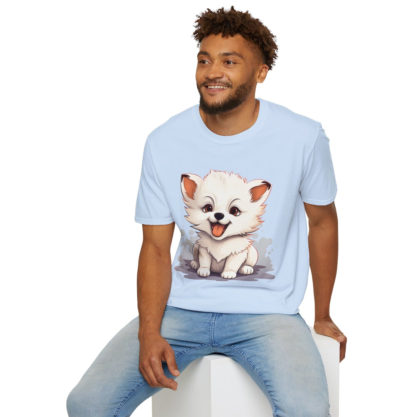 Pawsitively Comfy: Unisex Puppy Print T-Shirt