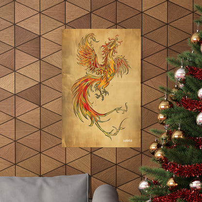 Fiery Phoenix Matte Vertical Poster (Style 5)