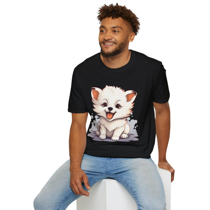 Pawsitively Comfy: Unisex Puppy Print T-Shirt