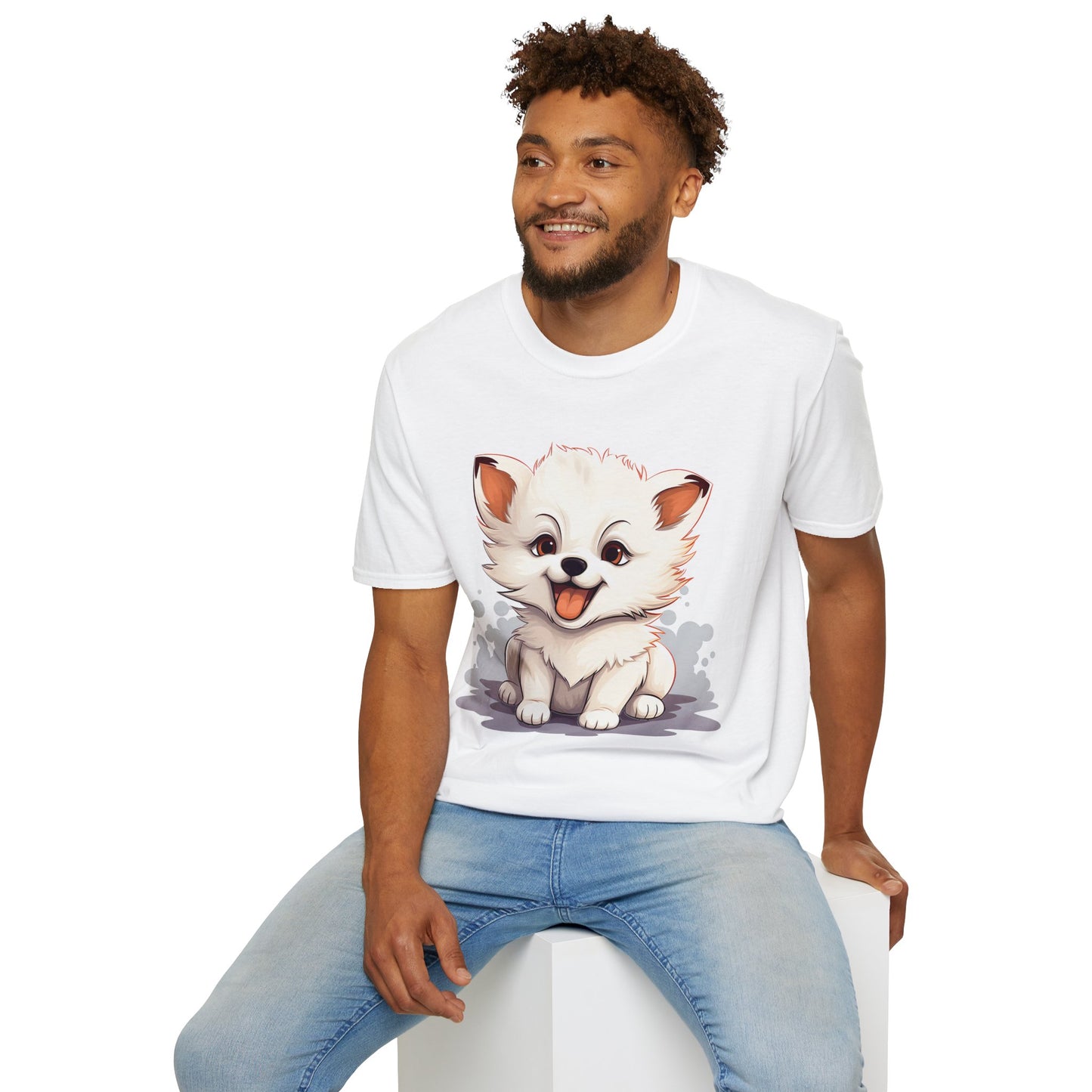 Pawsitively Comfy: Unisex Puppy Print T-Shirt