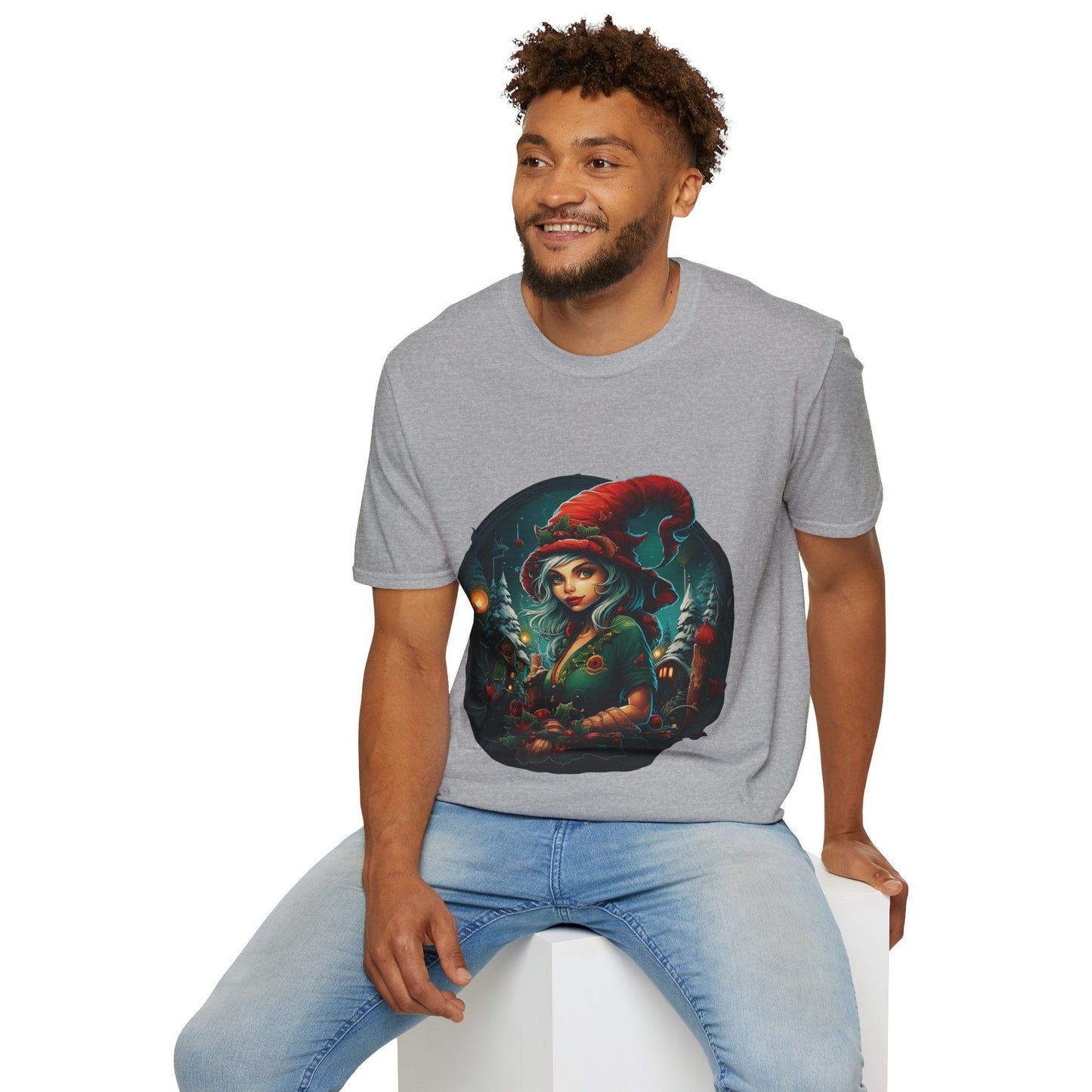 Enchanted Elf Magic Unisex Tee: A Vintage Christmas Delight