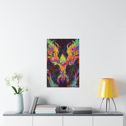 Fiery Phoenix Matte Vertical Poster (Style 1)