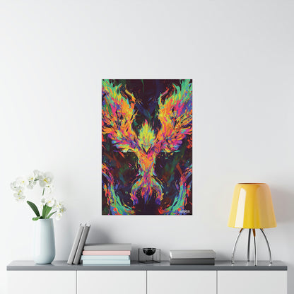 Fiery Phoenix Matte Vertical Poster (Style 1)