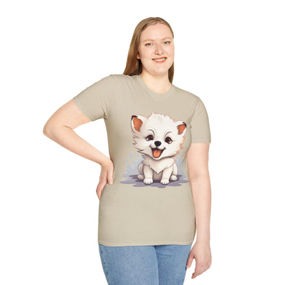 Pawsitively Comfy: Unisex Puppy Print T-Shirt