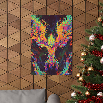 Fiery Phoenix Matte Vertical Poster (Style 1)