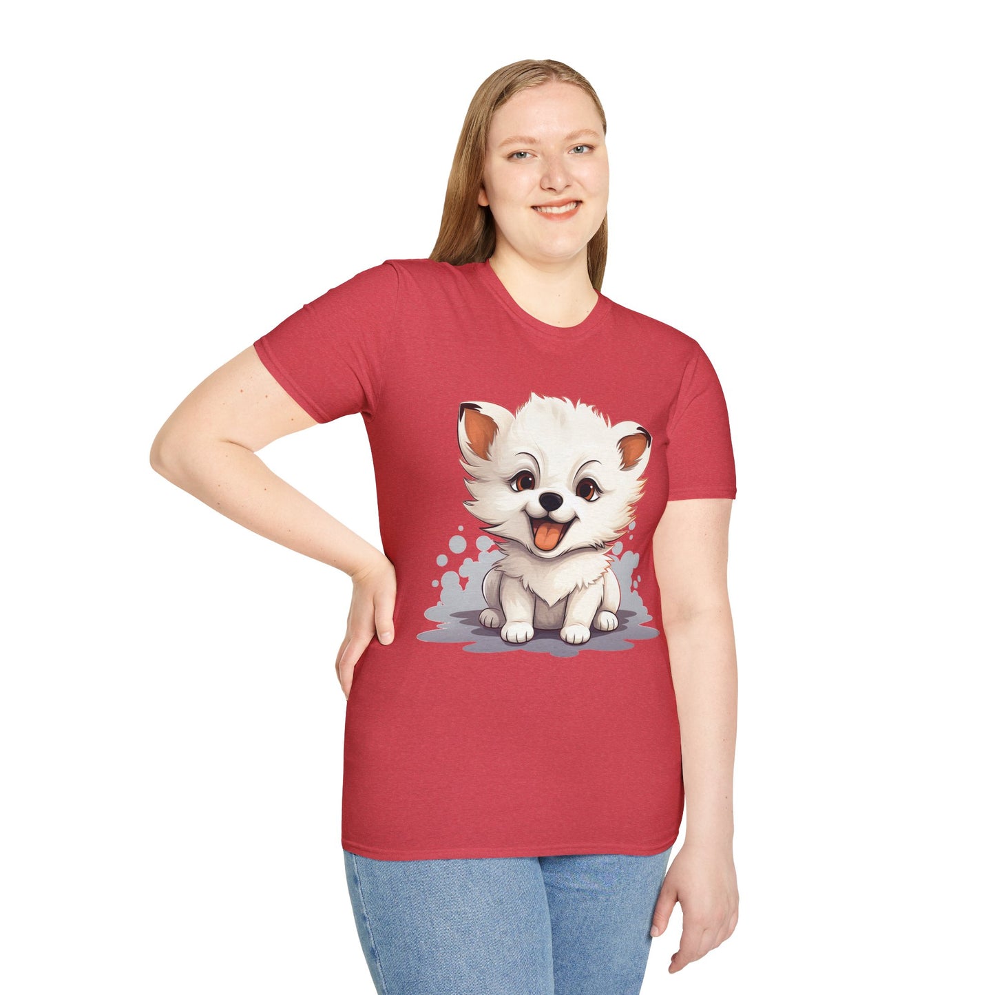 Pawsitively Comfy: Unisex Puppy Print T-Shirt