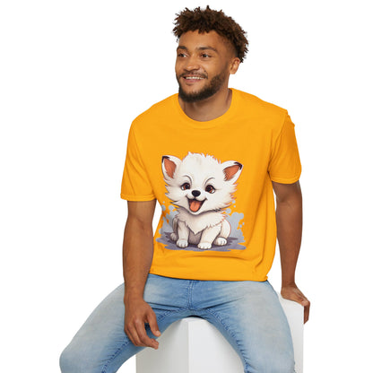 Pawsitively Comfy: Unisex Puppy Print T-Shirt