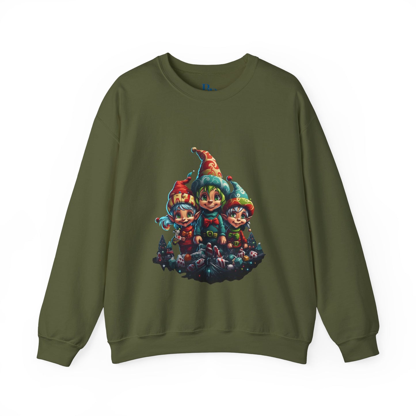 Elfin Magic: Trio of Colorful Elves Unisex Heavy Blend™ Crewneck Sweatshirt