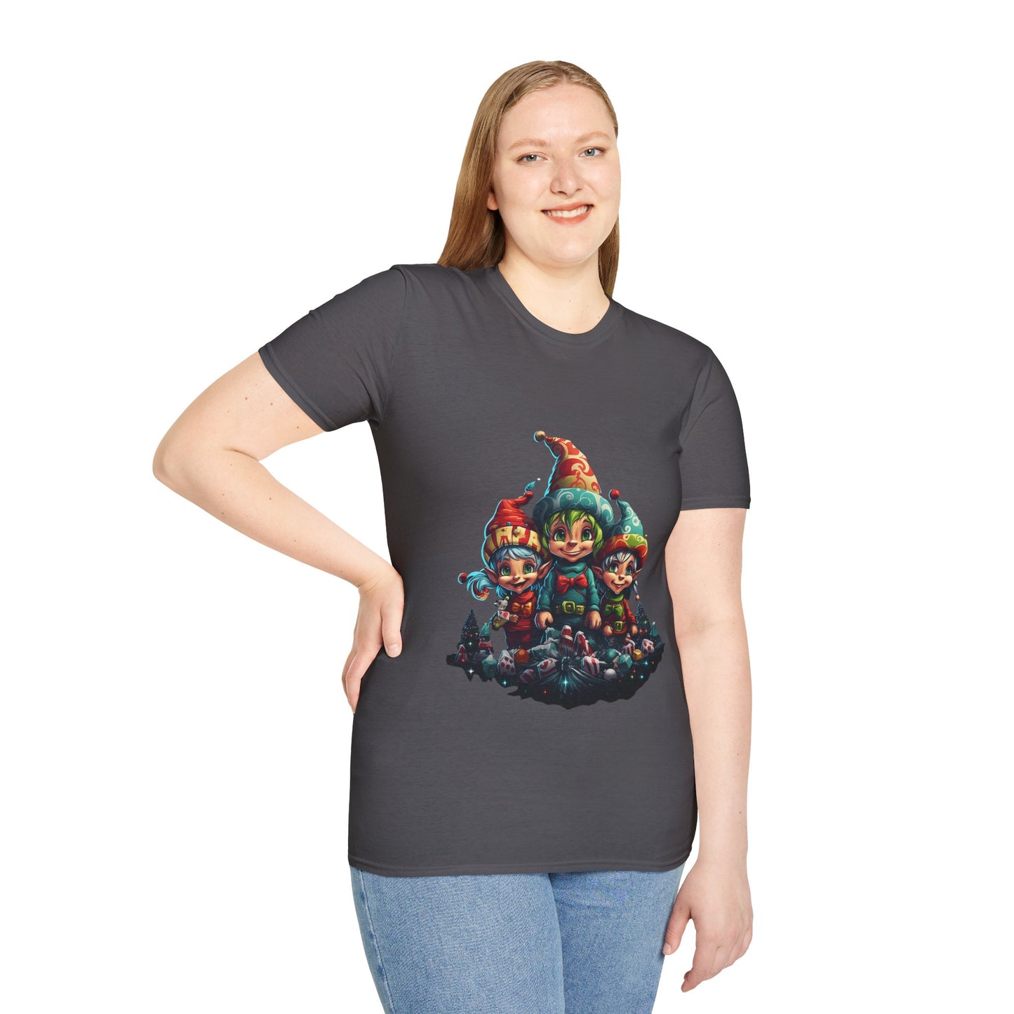 Elfin Magic Trio: Colorful Vintage Unisex Softstyle Tee