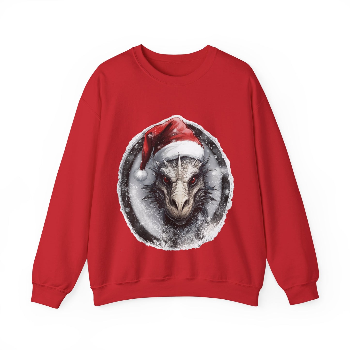 Mystical Winter Dragon: Unisex Cozy Crewneck Sweatshirt