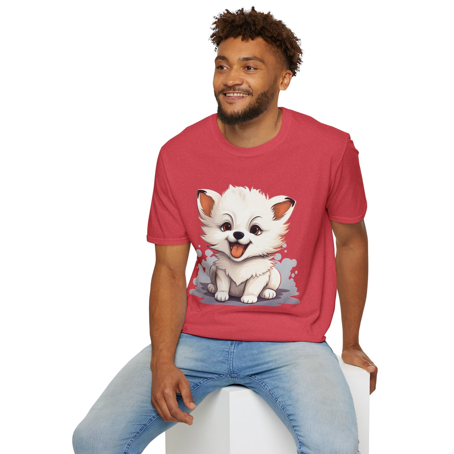 Pawsitively Comfy: Unisex Puppy Print T-Shirt