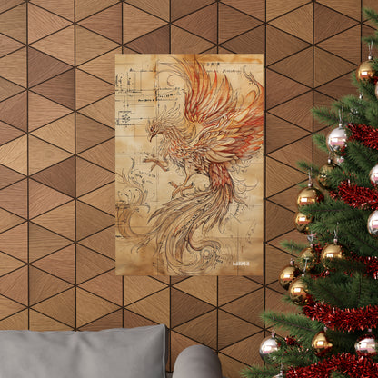 Fiery Phoenix Matte Vertical Poster (Style C)