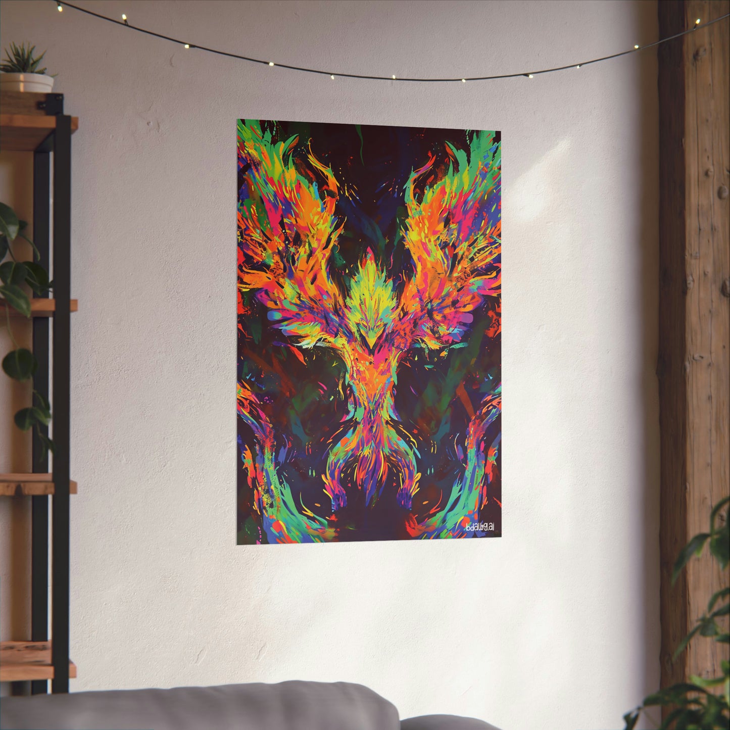 Fiery Phoenix Matte Vertical Poster (Style 1)