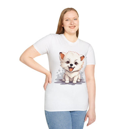 Pawsitively Comfy: Unisex Puppy Print T-Shirt