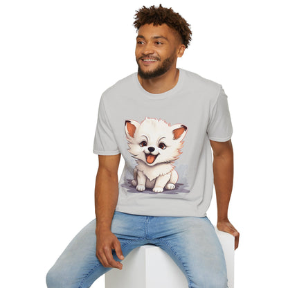 Pawsitively Comfy: Unisex Puppy Print T-Shirt