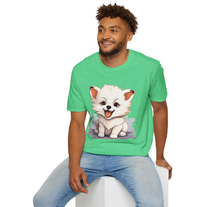 Pawsitively Comfy: Unisex Puppy Print T-Shirt