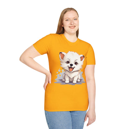 Pawsitively Comfy: Unisex Puppy Print T-Shirt