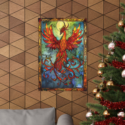 Fiery Phoenix Matte Vertical Poster (Style 7)