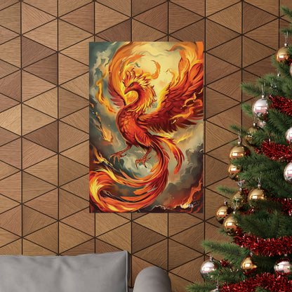 Fiery Phoenix Matte Vertical Poster (Style 8)