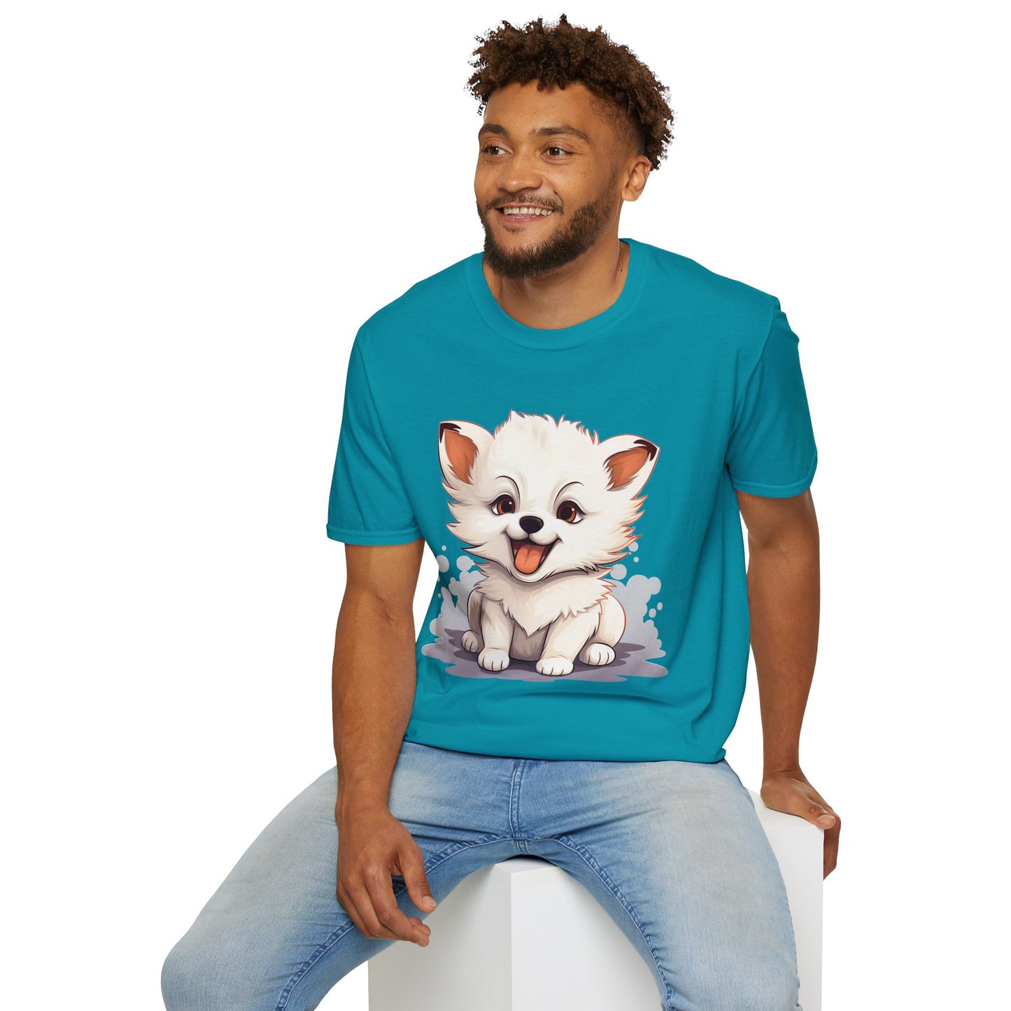 Pawsitively Comfy: Unisex Puppy Print T-Shirt