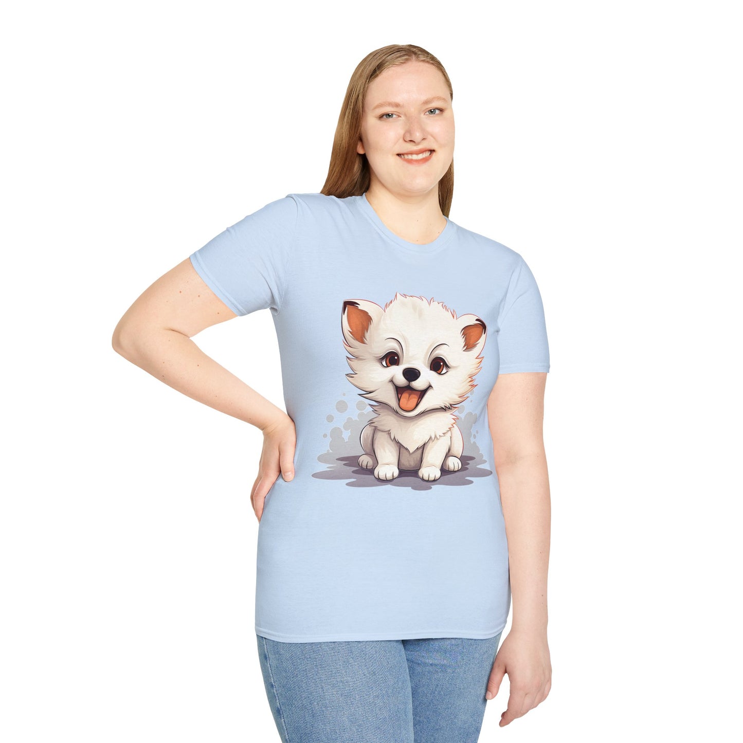 Pawsitively Comfy: Unisex Puppy Print T-Shirt