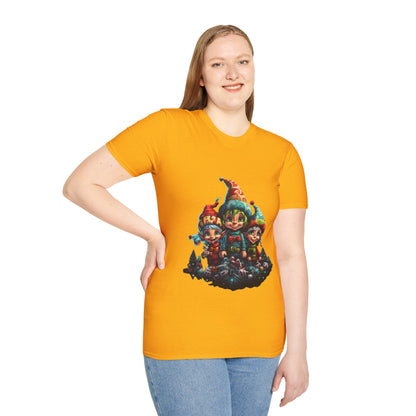 Elfin Magic Trio: Colorful Vintage Unisex Softstyle Tee