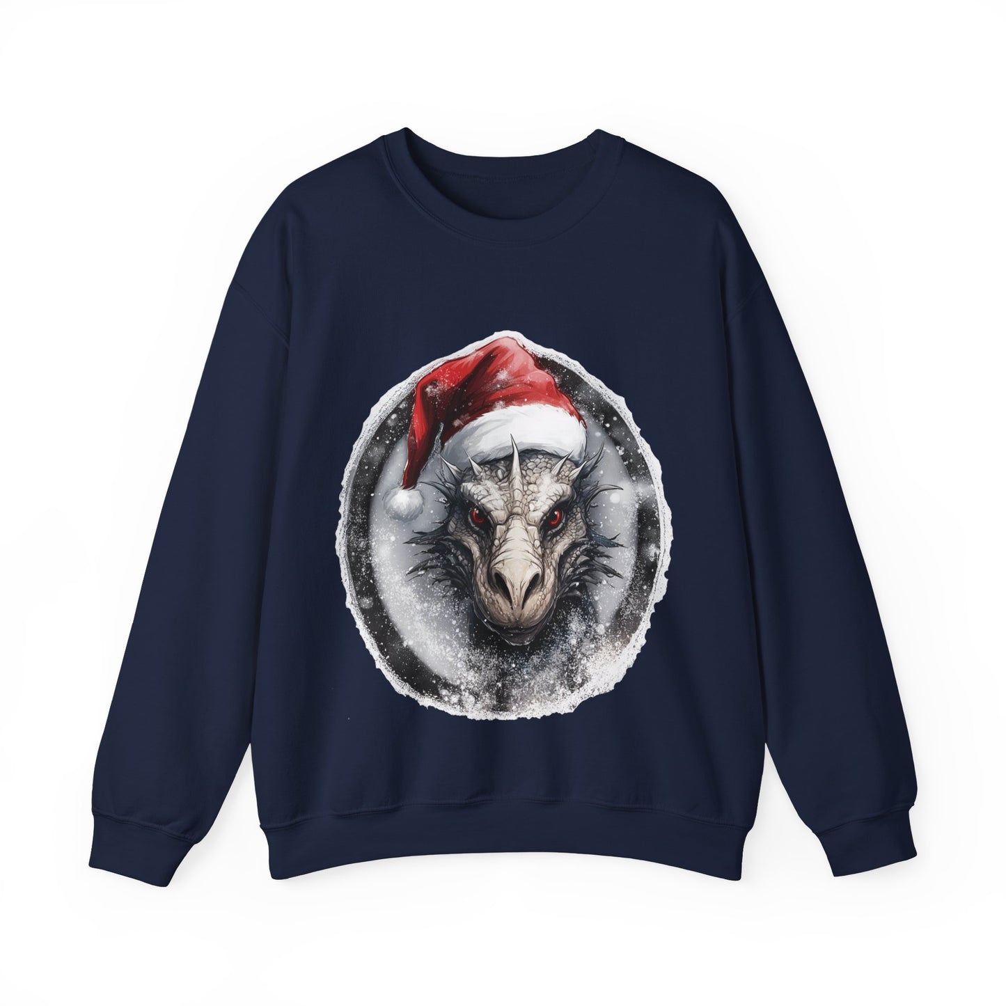 Mystical Winter Dragon: Unisex Cozy Crewneck Sweatshirt