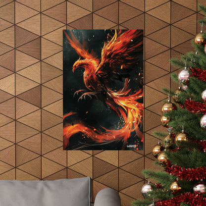 Fiery Phoenix Matte Vertical Poster (Style 2)