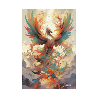 Fiery Phoenix Matte Vertical Poster (Style 3)