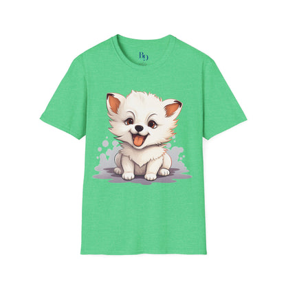 Pawsitively Comfy: Unisex Puppy Print T-Shirt